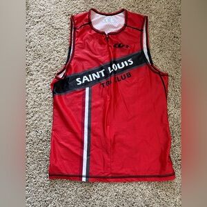 Men’s Saint Louis Tri Club Red Tank Top Large